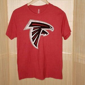 NFL Atlanta Falcons Mens Red Vintage Look Short Sleeve Shirt Medium